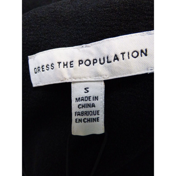 Dress the Population Iris Slit Crepe Gown in Black Size Small NEW - Picture 16 of 16